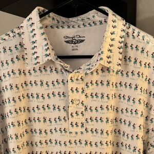 Hula Girl Golf Polo By, 'Straight Down' Size XL
